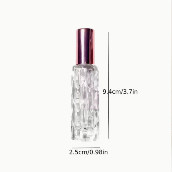 2 pcs 15ml Elegant Square Refillable Glass Perfume Spray Bottles with Aluminum Mistizer