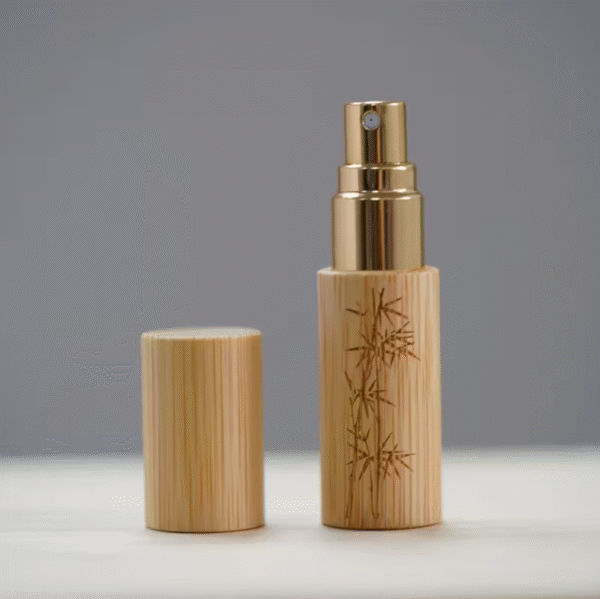 1pc 10ml Bamboo Print Wooden Perfume Spray Bottle
