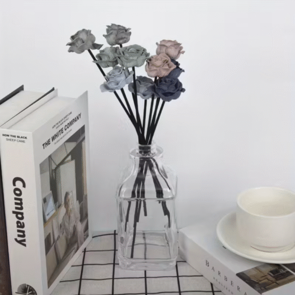 10pcs 23cm Dark Faux Leather Velvet Reed Diffuser Sticks