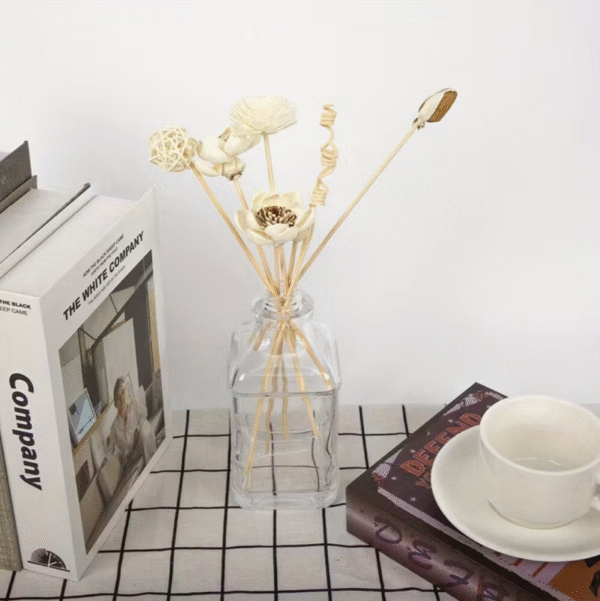 8pcs Lotus Unscented Wicker Diffuser Stick Set