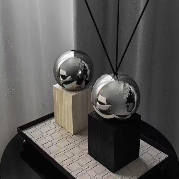 1pc Light Wood Minimalist Stainless Steel Essential Oil Diffuser Bottle