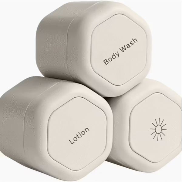 3 pcs Beige Body Care Capsule Set with Magnet