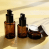 3 pcs Amber Glass Travel Set