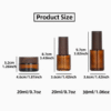 3 pcs Amber Glass Travel Set