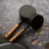 8 pcs Stainless Steel Measuring Spoons and Cups Set with Wooden Handles