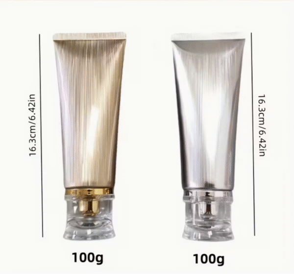 6pcs 100g Gold Aluminum Texture Squeeze Tubes