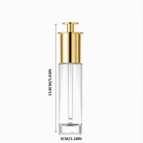 11 pcs 30ml Transparent Glass Pressed Dropper Bottles