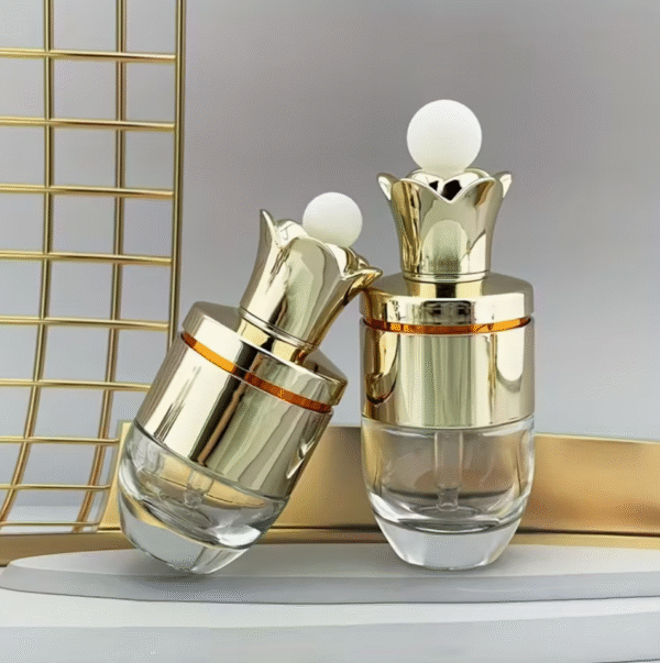 2pcs 30ml and 50ml Retro Floral Glass Dropper Bottles